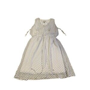 Sweet storm white and black polka dot dress size Medium